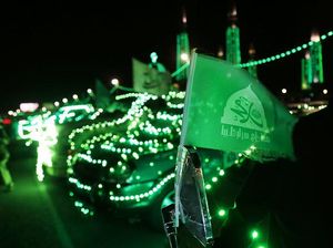 Sambut Maulid Nabi, Mobil-mobil di Yaman Menghijau