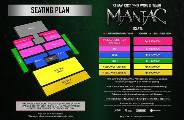 Tiket Stray Kids world tour MANIAC di Jakarta/ Foto: instagram.com/mecimapro