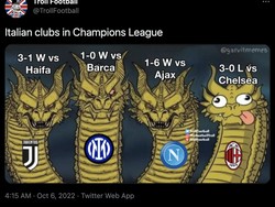 Milan beda sendiri, klub Italia lain menang di matchday ketiga Liga Champions lho! Foto: dok. Twitter