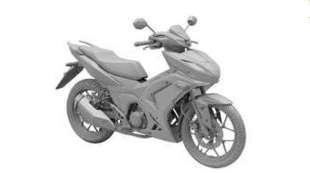 Gambar paten desain motor bebek Honda didaftarkan di Indonesia. Model diduga masa depan Supra GTR 150 ini terlihat seperti Honda Winner X atau RS-X.