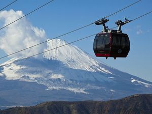 Menikmati Panorama Gunung Fuji Naik Kereta Gantung Menikmati Panorama Gunung Fuji Naik Kereta Gantung