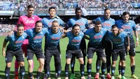 Di Liga Italia sampai pekan kedelapan, Napoli juga terus puncaki klasemen. Partenopei menang enam kali dan dua kali seri, plus jadi klub yang paling produktif dengan 18 gol (Getty Images)