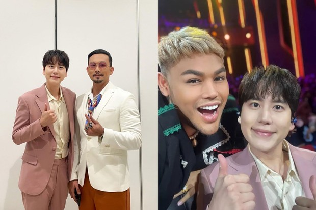 Potret Kyuhyun bersama Denny Sumargo dan Ivan Gunawan
