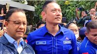 Gaya Biru Anies Baswedan Diterima Hangat AHY di Markas Demokrat