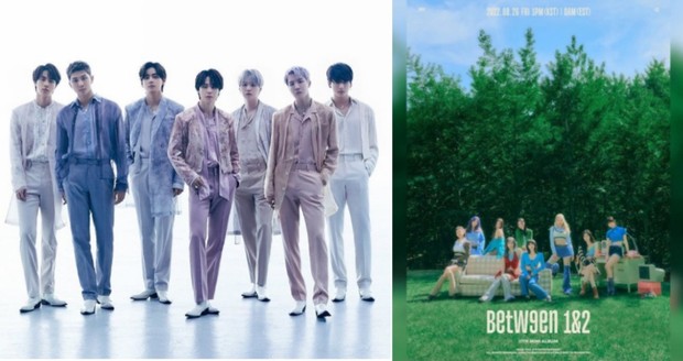 BTS dan TWICE/Foto: instagram.com/bts.bighitofficial, twicetagram BTS dan TWICE berada diposisi ke 2 dan 3.