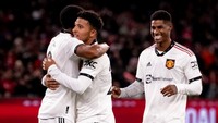 Tanpa Ronaldo di pramusim, Sancho dan Martial secara khusus tampil kinclong. Rashford pun cukup oke. Tapi kemudian Matrial cedera... Foto: Manchester United via Getty Imag/Ash Donelon