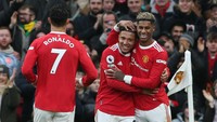 Masih ketika Martial cedera, Sancho dan Rashford mampu unjuk gigi di lini depan MU. Tidak dengan Cristiano Ronaldo yang tampak masih kesulitan bikin gol. Foto: Manchester United via Getty Imag/Matthew Peters