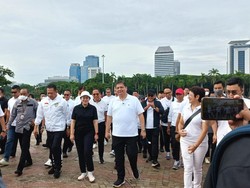 Jalan Pagi di Monas, Airlangga-Puan Samakan Persepsi Visi Persatuan