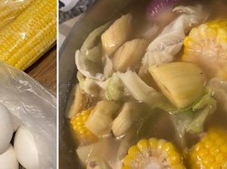 Belum Bisa Masak, Netizen Ini Bikin Sayur Sop Dicampur Pisang