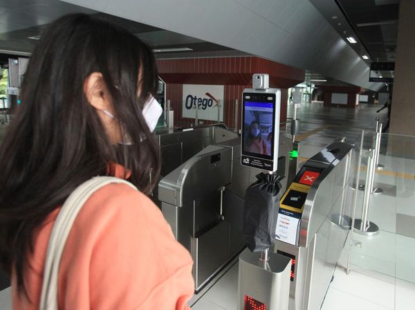 Stasiun MRT Asean Uji Coba Tiket Berbasis Pengenalan Wajah