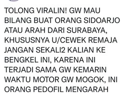 Seorang Wanita Dilecehkan Pemilik Bengkel di Sidoarjo saat Servis Motor