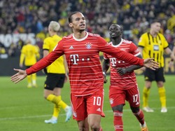 Bayern mencetak gol keduanya di menit ke-53 lewat Sane.  AP Photo/Martin Meissner.