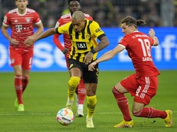Pertandingan antara Borussia Dortmund vs Bayern Munich dihelat di Signal-Iduna Park, Sabtu (9/10/2022) malam WIB. AP Photo/Martin Meissner.