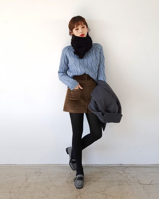 Padu padan sweater/Foto: Instagram.com/Dahongstyle Padu padan sweater