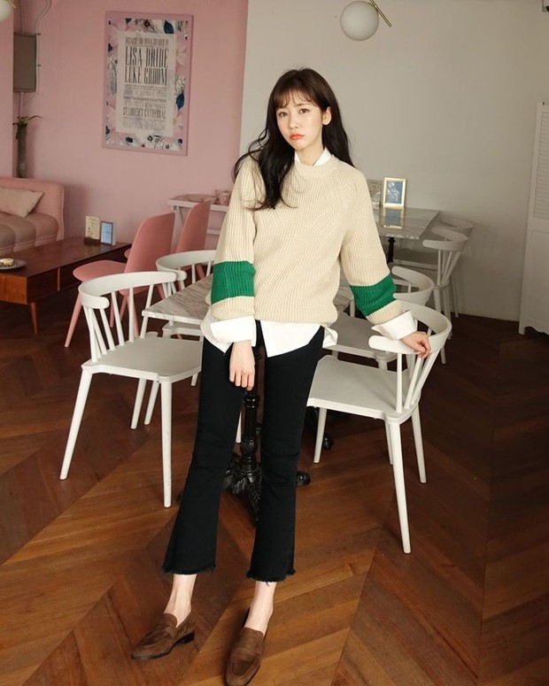 Padu padan sweater/Foto: Instagram.com/Dahongstyle Padu padan sweater