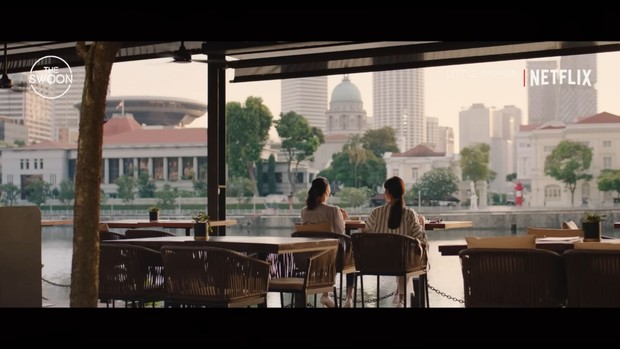 Potret adegan drama Little Women di Boat Quay
