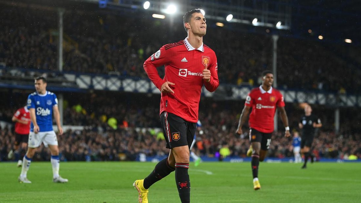 Everton vs Man Utd di babak pertama. (Foto: Getty Images/Michael Regan)