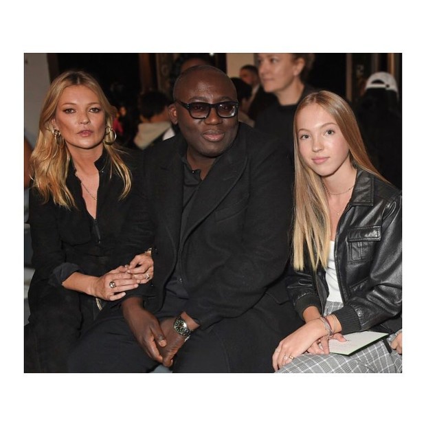 Foto: instagram.com/katemossagency Kate Moss, Edward Enninful, dan Lila Moss/