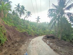 Jalan Tertutup Longsor di Mendoyo Jembrana Kembali Normal