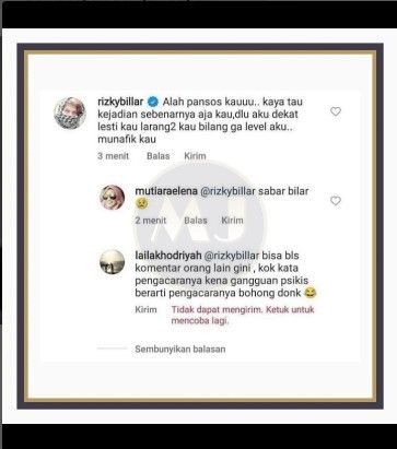 Komentar Rizky Billar