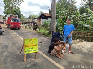 Jalan Ambles, Akses Sadananya ke Ciamis Kota Ditutup Sementara