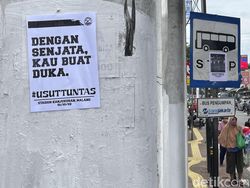 10 Hari Tragedi Kanjuruhan, Tulisan Usut Tuntas Bertebaran