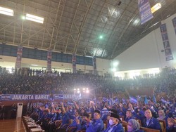 AHY Diteriaki Presiden di Pelantikan Pengurus Demokrat se-Jakarta