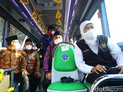 Horee... Gubernur Khofifah Gratiskan Bus Trans Jatim Besok