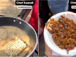 Nyeleneh! Tren Mie Instan Campur Es Kopi Ini Bikin Netizen Sewot