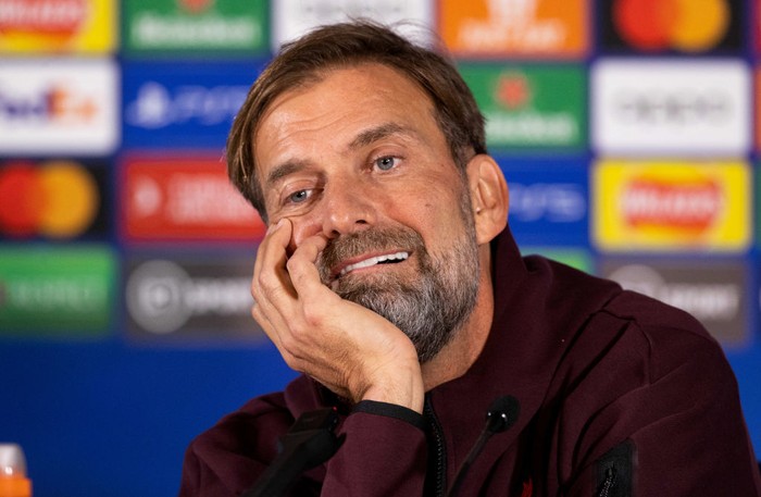 GLASGOW, SCOTLAND - OCTOBER 11: Liverpool manager Jurgen Klopp during a Liverpool press conference  at Ibrox Stadium on October 11, 2022, in Glasgow, Scotland. (Photo by Alan Harvey/SNS Group via Getty Images)