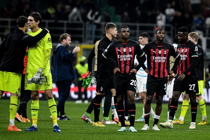 Juventus, AC Milan HAIFA, ISRAEL - OCTOBER 11: Adrien Rabiot of Juventus disappointed during the UEFA Champions League match between Maccabi Haifa v Juventus at the Sammy Oferstadium on October 11, 2022 in Haifa Israel (Photo by Nir Keidar/Soccrates/Getty Images)