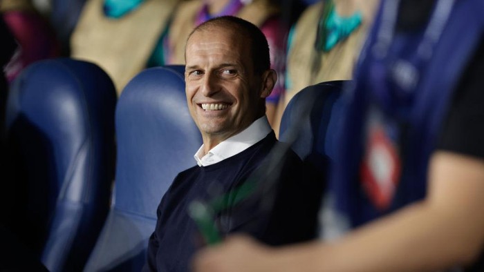HAIFA, ISRAEL - OCTOBER 11: Head coach of Juventus Massimiliano Allegri is seen during UEFA Champions League Group H match between Maccabi Haifa and Juventus at the Sammy Ofer Stadium in Haifa, Israel on October 11, 2022. (Photo by Stringer/Anadolu Agency via Getty Images)