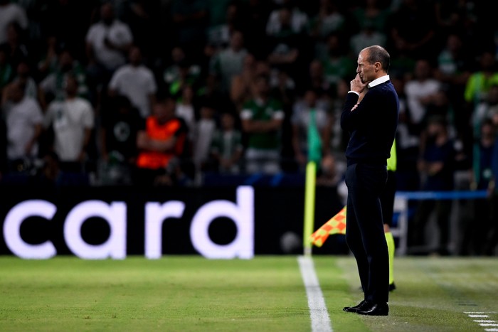 HAIFA, ISRAEL - OCTOBER 11: head coach of Juventus Massimiliano Allegri looks on during the UEFA Champions League group H match between Maccabi Haifa FC and Juventus at Sammy Ofer Stadium on October 11, 2022 in Haifa, Israel. (Photo by Daniele Badolato - Juventus FC/Juventus FC via Getty Images)