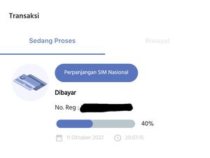 Perpanjang SIM Online tapi Statusnya Masih 40%, Apa Artinya?