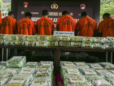 Polri Amankan 270,283 Gram Sabu Berkedok Kopi-Teh China