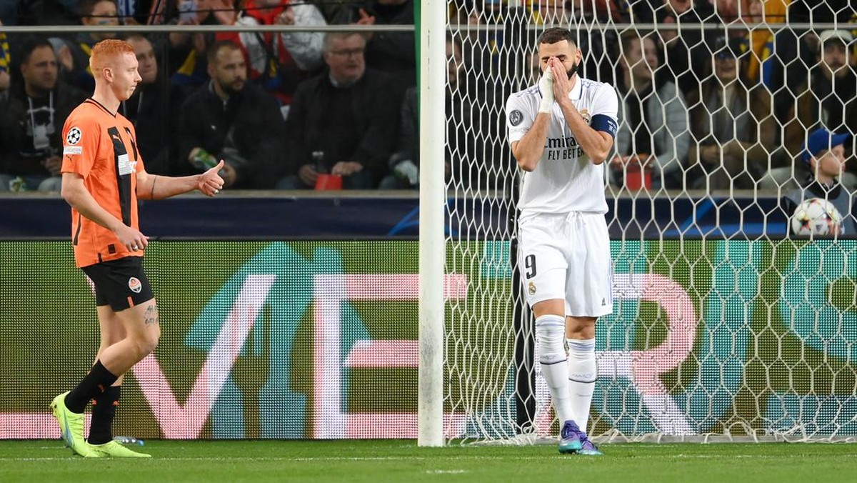 Shakhtar Donetsk vs Real Madrid 0-0 di babak pertama. (Foto: Getty Images/Adam Nurkiewicz)