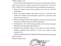 Wali Murid SMPN 6 Ponorogo Curhat Ditarik Dana Pembangunan Masjid Rp 1,5 Juta