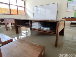 SMKN 1 Temon Kulon Progo Terendam Banjir, Aktivitas Belajar Disetop