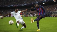 Barcelona menghadapi Inter di Camp Nou pada laga matchday keempat Grup C Liga Champions, Kamis (13/10/2022) dini hari WIB. Tuan rumah unggul 1-0 saat babak pertama tuntas. AP/Emilio Morenatti