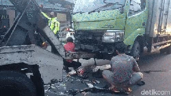 Kecelakaan di Sukabumi, Sopir Pikap Terkapar!