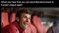 Di laga berikutnya, Barca akan menjamu Bayern. Dengan kata lain, Bayern bisa mengunci nasib Barca. Foto: dok. Twitter