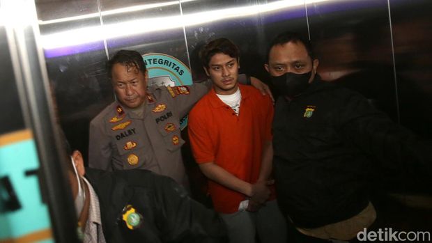 Rizky Billar saat ditemui di Polres Jakarta Selatan.