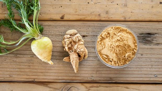 fresh maca close up