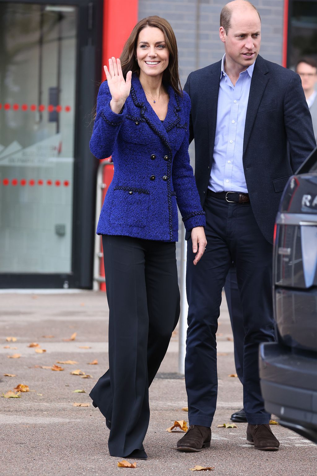 LONDON, ENGLAND - OCTOBER 13: Catherine, Princess of Wales and Prince William, Prince of Wales leaving the Copper Box Arena on October 13, 2022 in London, England. (Photo by Neil Mockford/GC Images)
