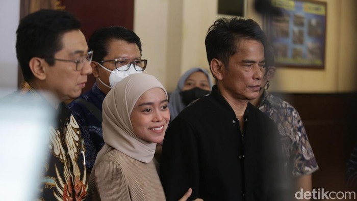 Lesti Kejora saat ditemui di Polres Jakarta Selatan.