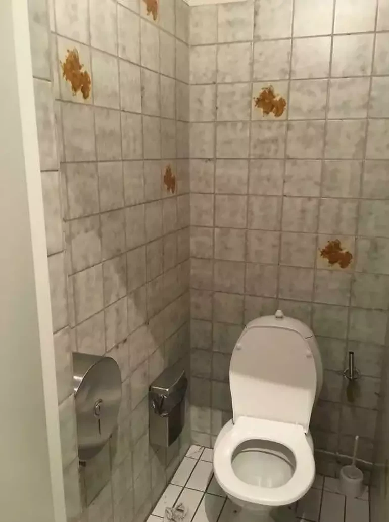 Прикольная плитка в туалет