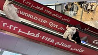 Mal di Doha pun sudah berhias dengan ornamen Piala Dunia 2022.