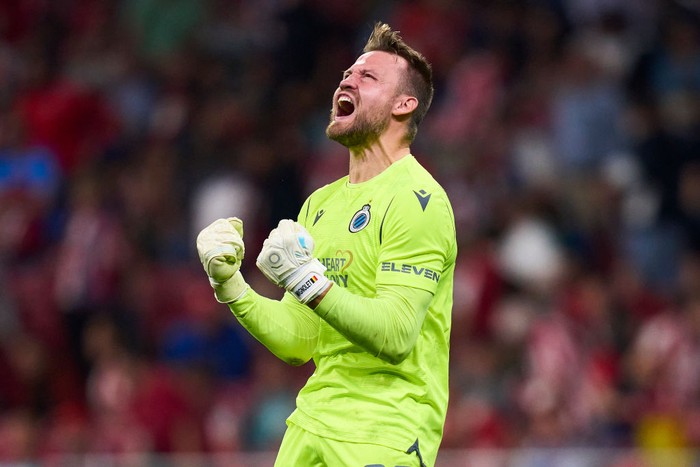 MADRID, SPAIN - OCTOBER 12: Simon Mignolet of Club Brugge KV reacts after the game during the UEFA Champions League group B match between Atletico Madrid and Club Brugge KV at Civitas Metropolitano Stadium on October 12, 2022 in Madrid, Spain. (Photo by Diego Souto/Quality Sport Images/Getty Images)