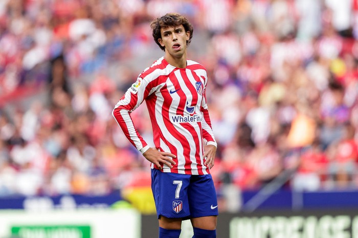 Joao Felix MADRID, SPAIN - OCTOBER 8: Joao Felix of Atletico Madrid during the La Liga Santander match between Atletico Madrid v Girona at the Estadio Civitas Metropolitano on October 8, 2022 in Madrid Spain (Photo by David S. Bustamante/Soccrates/Getty Images)