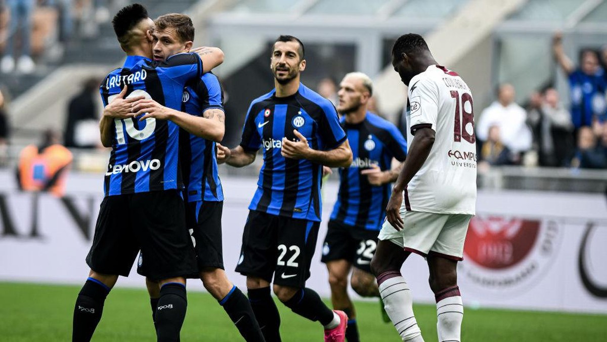 Inter Milan mengalahkan Salernitana 2-0 (Anadolu Agency via Getty Images/Anadolu Agency)